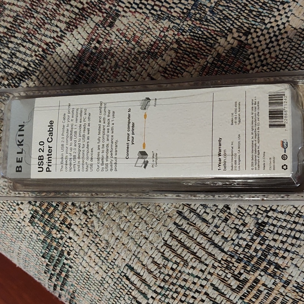USB 2.0 printer cable - Picture 2 of 2
